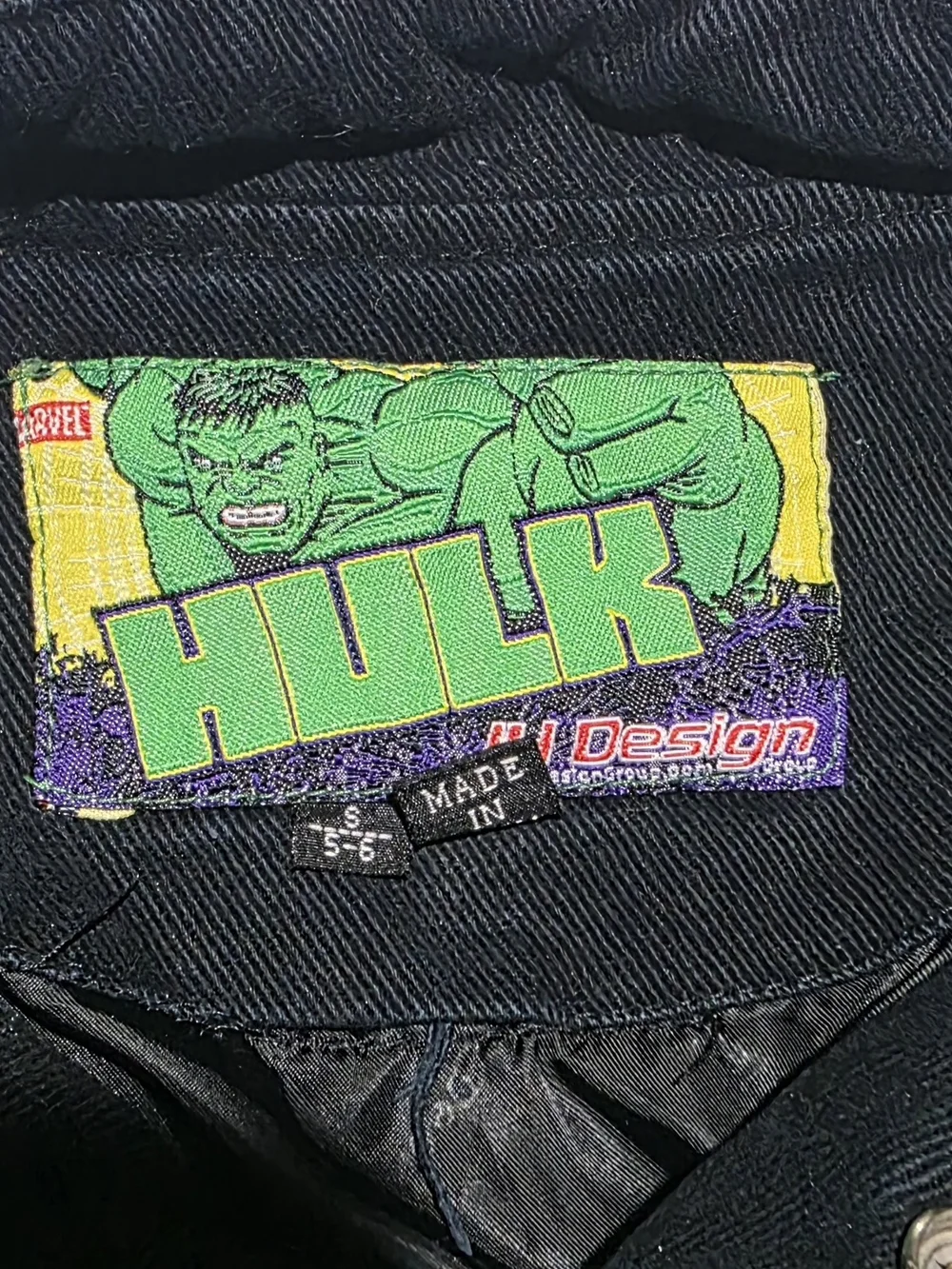 Y2K JH Design Marvel Hulk Nascar Embroidered Racing Jacket Youth Size S 5/6